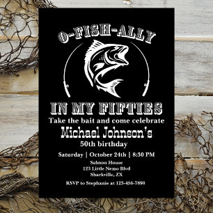 O-fish-ally In my Fifties 50th Birthday Party Invitation