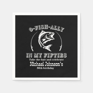 O-fish-ally In my Fifties 50th Birthday Party Napkins