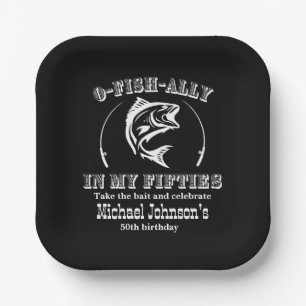 O-fish-ally In my Fifties 50th Birthday Party Paper Plates