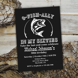 O-fish-ally In my Fifties 60th Birthday Party Invitation