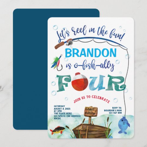 O-fish-Ally, Little Fisherman, Fishing  4th birthd