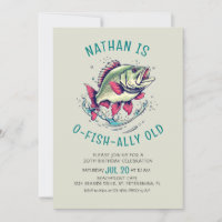O-fish-ally Old Fishing Adult Birthday