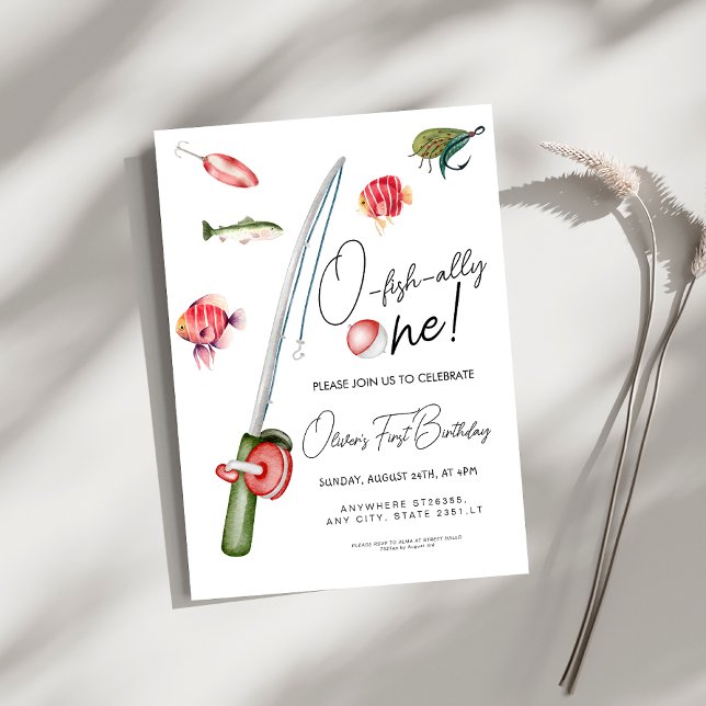 o fish ally one 1st birthday  invitation (Creator Uploaded)