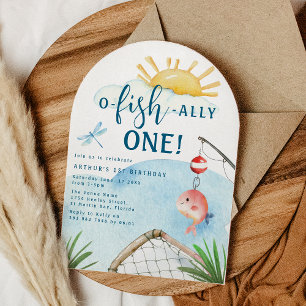 O Fish Ally One!   1st Birthday Party Invitation