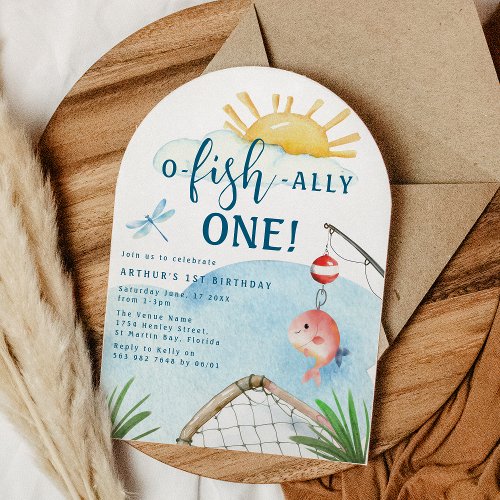 O Fish Ally One! | 1st Birthday Party Invitation