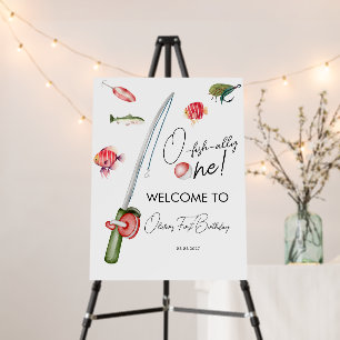 o fish ally one 1st birthday welcome foam board