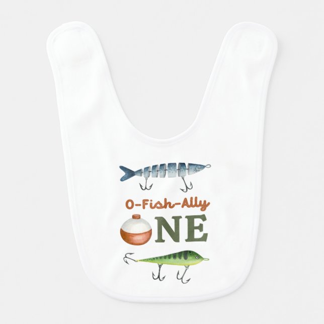 O-Fish-Ally One Birthday Bib (Front)