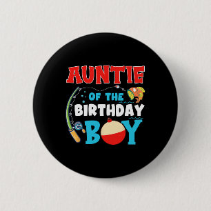 O Fish Ally One Birthday Outfit Auntie Of The Birt Button