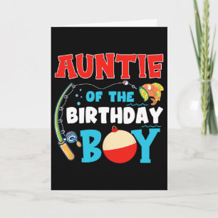 O Fish Ally One Birthday Outfit Auntie Of The Birt Card