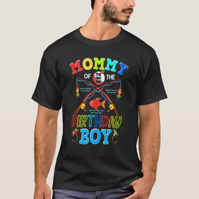 O Fish Ally One Birthday Outfit Mommy Of The Birth T-Shirt (Front)