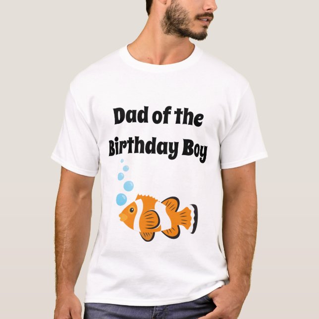O-Fish-ally One Birthday Party Dad T-Shirt (Front)