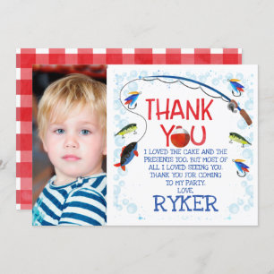O-fish-ally one birthday thank you card