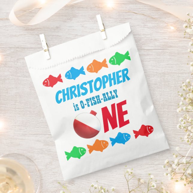 O-Fish-Ally One Fishing 1st Birthday Favor Bag (Clipped)