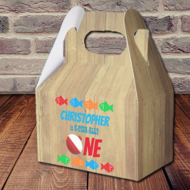 O-Fish-Ally One Fishing 1st Birthday Favor Boxes (Creator Uploaded)