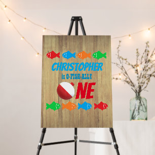 O-Fish-Ally One Fishing 1st Birthday Foam Board