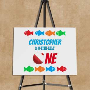 O-Fish-Ally One Fishing 1st Birthday Foam Board