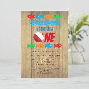 O-Fish-Ally One Fishing 1st Birthday Invitation