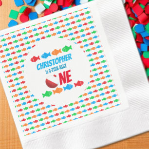 O-Fish-Ally One Fishing 1st Birthday Napkins