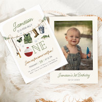 O-fish-ally One Fishing 1st Birthday Photo