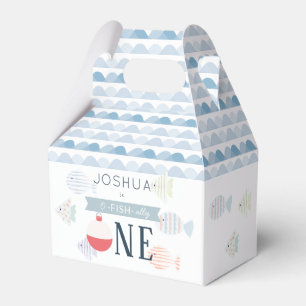O-fish-ally One Fishing Boy White Birthday Favor Boxes