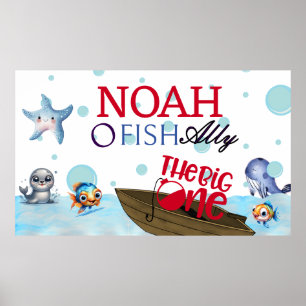 O-fish-ally One, Fishing For the Big One Birthday Poster
