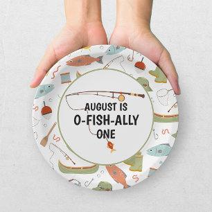 O-Fish-Ally One Fishing Kids 1st Birthday Paper Plates