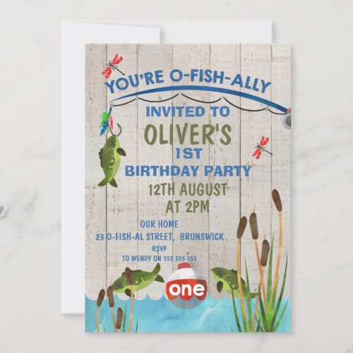 O_Fish_Ally One Watercolor Birthday Invitation