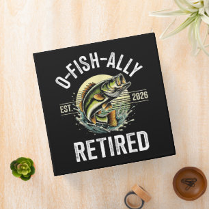 O-Fish-Ally Retired 2026 Fisherman Fishing 3 Ring Binder