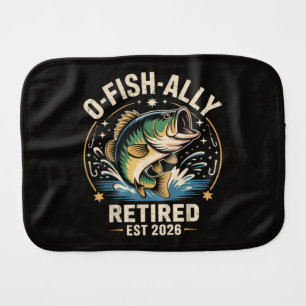 O-Fish-Ally Retired 2026 Fisherman Fishing Baby Burp Cloth