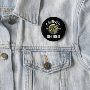 O-Fish-Ally Retired 2026 Fisherman Fishing Button