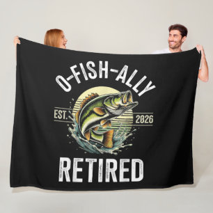 O-Fish-Ally Retired 2026 Fisherman Fishing Fleece Blanket