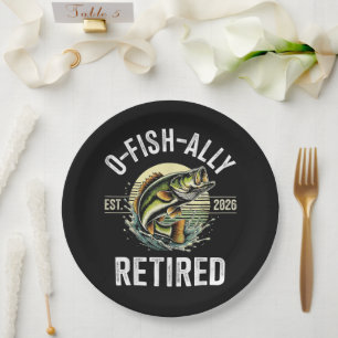 O-Fish-Ally Retired 2026 Fisherman Fishing Paper Plates
