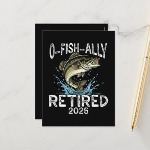 O-Fish-Ally Retired 2026 Humor Funny Holiday Postcard