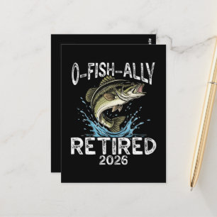 O-Fish-Ally Retired 2026 Humor Funny Postcard