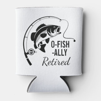 O-Fish-ally Retired Funny Fishing Retirement Can Cooler