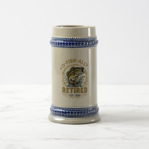 O Fish Ally Retired Since 2026 Fishing Retirement Beer Stein
