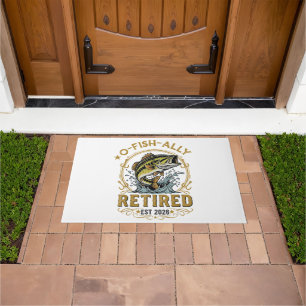 O Fish Ally Retired Since 2026 Fishing Retirement Doormat