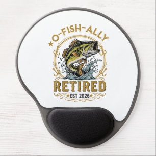 O Fish Ally Retired Since 2026 Fishing Retirement Gel Mouse Pad