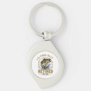 O Fish Ally Retired Since 2026 Fishing Retirement  Keychain
