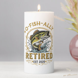 O Fish Ally Retired Since 2026 Fishing Retirement Pillar Candle
