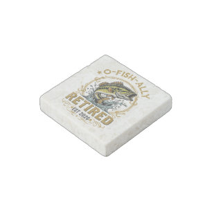 O Fish Ally Retired Since 2026 Fishing Retirement Stone Magnet