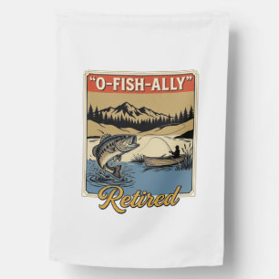 O-Fish-Ally Retired Vintage Fishing Shirt Design_1 House Flag
