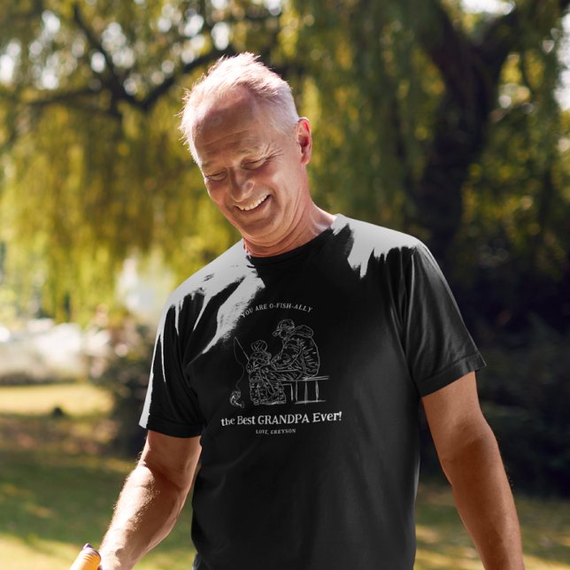 O-Fish-Ally The Best Grandpa | Fishing  T-Shirt (Creator Uploaded)