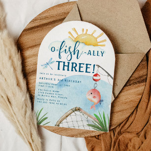 O Fish Ally Three!   3rd Birthday Party Invitation