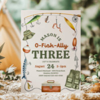 O-Fish-Ally Three Birthday Invitation