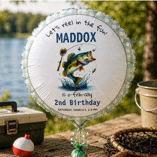 O-Fish-Ally Two Fishing 2nd Birthday Balloon