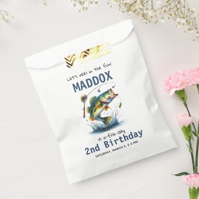 O-Fish-Ally Two Fishing 2nd Birthday Favor Bag (Sealed)