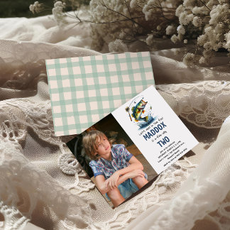 O-Fish-Ally Two Fishing 2nd Birthday Invitation