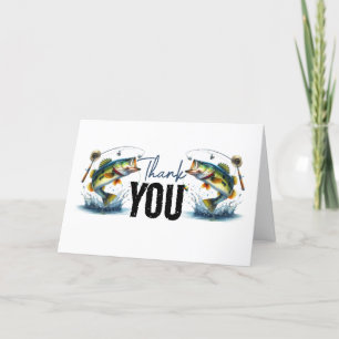 O-Fish-Ally Two Fishing 2nd Birthday Letterpress Thank You Card