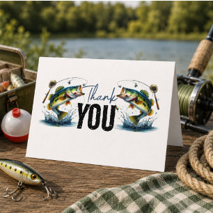 O-Fish-Ally Two Fishing 2nd Birthday Thank You Card